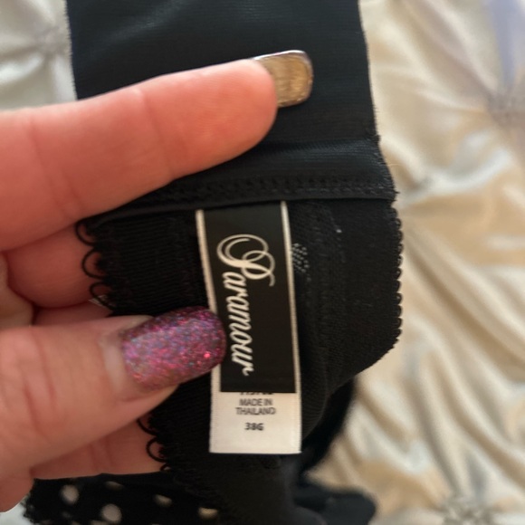 Paramour Black and White Polka Dot Lingerie - Picture 3 of 3